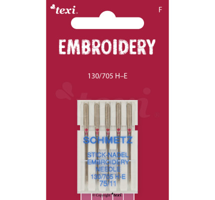Vyšívací jehly TEXI EMBROIDERY 130/705 H-E 5x75