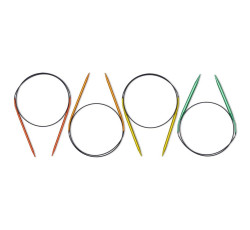 Kruhové pletací jehlice, 4,5-7,0 mm, 80 cm, barevné
