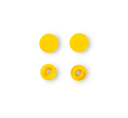 Plastové patentky "Color Snaps" kulaté, 12,4 mm, 30 ks, žluté