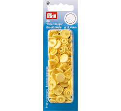 Plastové patentky "Color Snaps" kulaté, 12,4 mm, 30 ks, banánově žluté