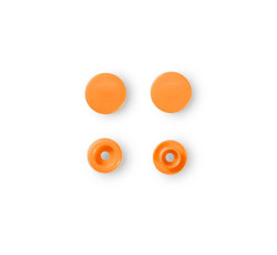 Plastové patentky "Color Snaps" kulaté, 12,4 mm, 30 ks, oranžové