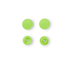 Plastové patentky "Color Snaps" kulaté, 12,4 mm, 30 ks, jablkově zelené