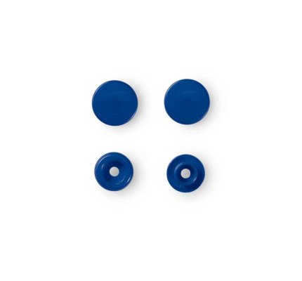 Plastové patentky "Color Snaps" kulaté, 12,4 mm, 30 ks, modré