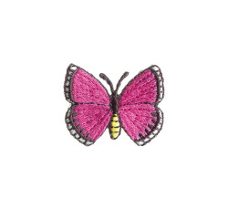 Nášivka motýlek, nažehlovací, růžová