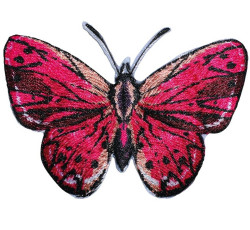 Nášivka motýl, samolepicí/nažehlovací, růžová