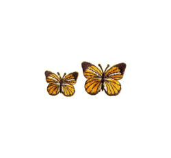 Nášivka motýlci, nažehlovací, žlutá/černá