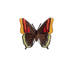 Nášivka motýl s flitry, nažehlovací, černá/vícebarevná