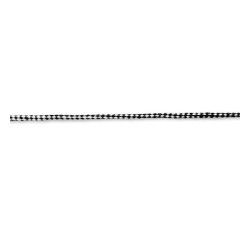 Šňůrka větrovky, 4 mm, 1,5 m, černá/bílá