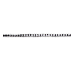 Šňůrka parky, 4 mm, 1,5 m, černá/bílá
