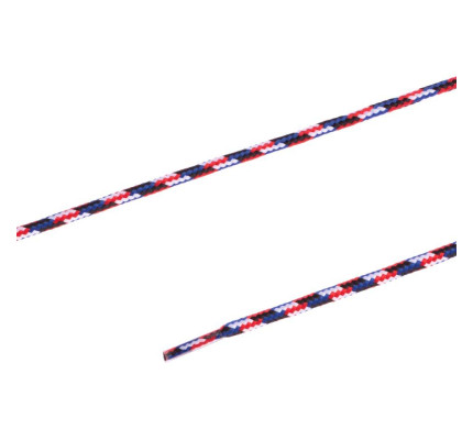 Kulaté tkaničky outdoorové, 5 x 1500 mm, modré/červené/bílé